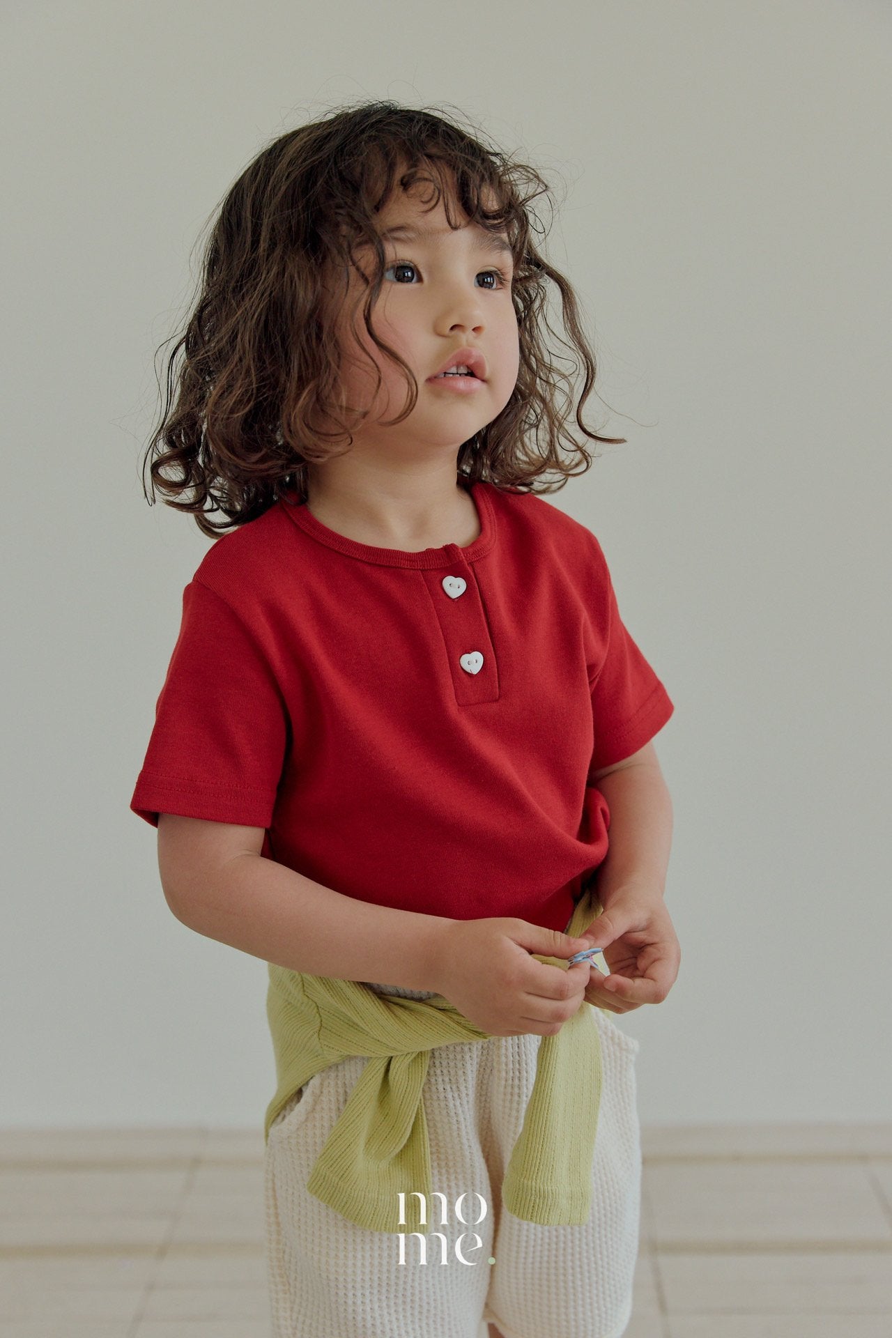 Heart Heart Tee Korean toddler t-shirt in red made in Korea