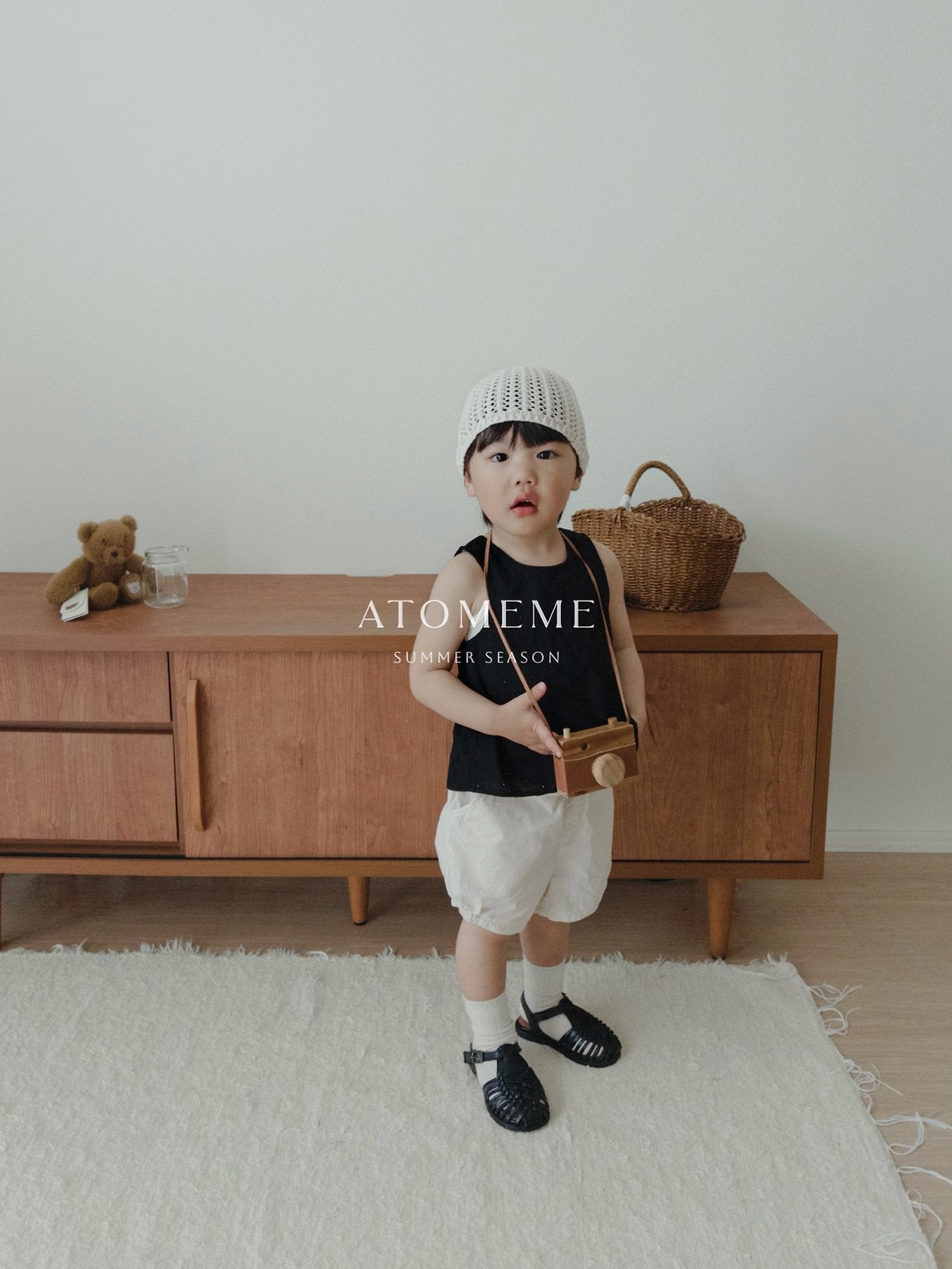 Popo Pants Korean toddler pants in beige made in Korea
