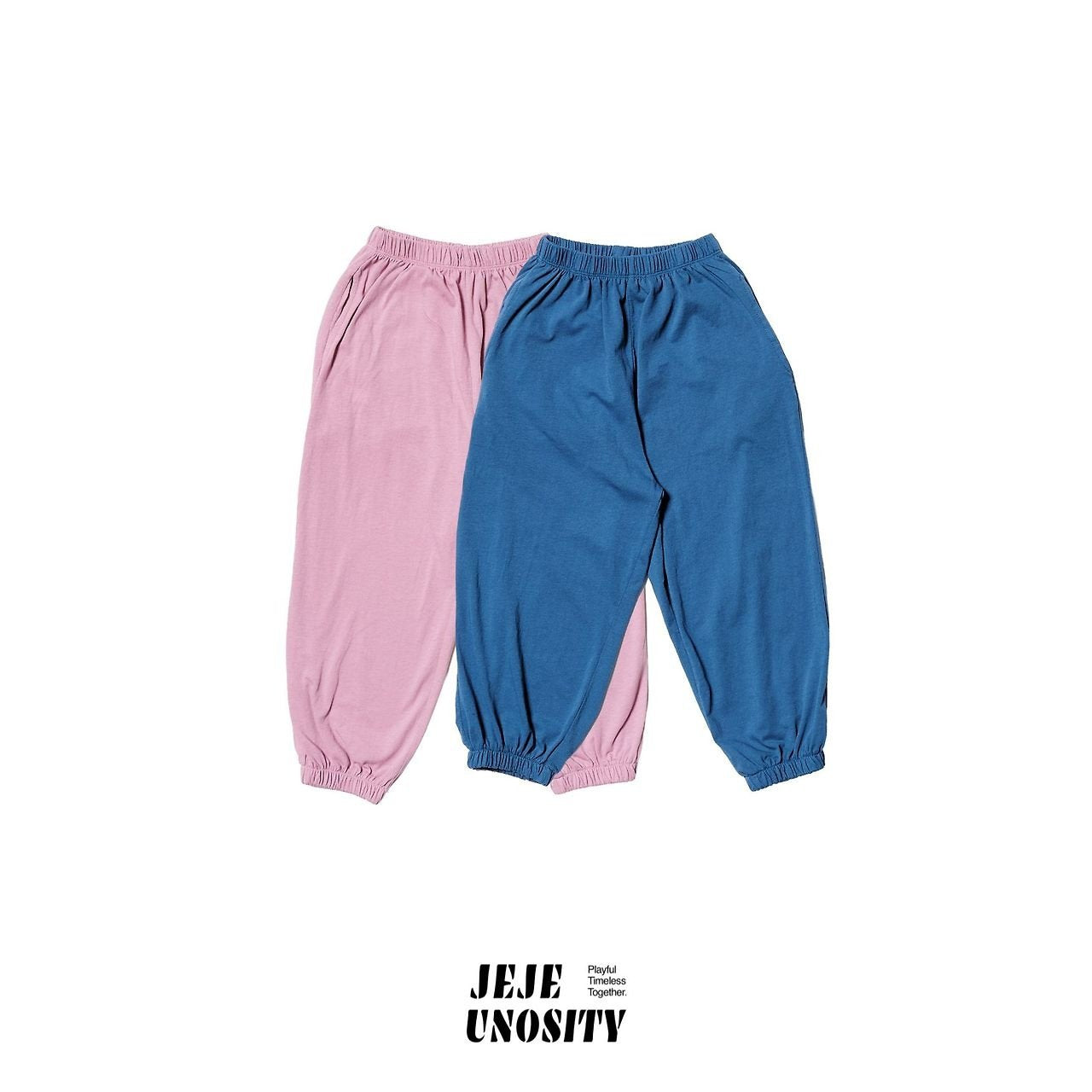 Beach Jogger Pants Korean toddler pants in blue made in Korea