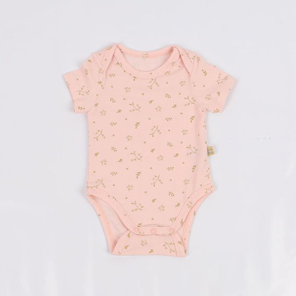 SS Butter Floral Bodysuit Korean infant bodysuit in white made in Korea