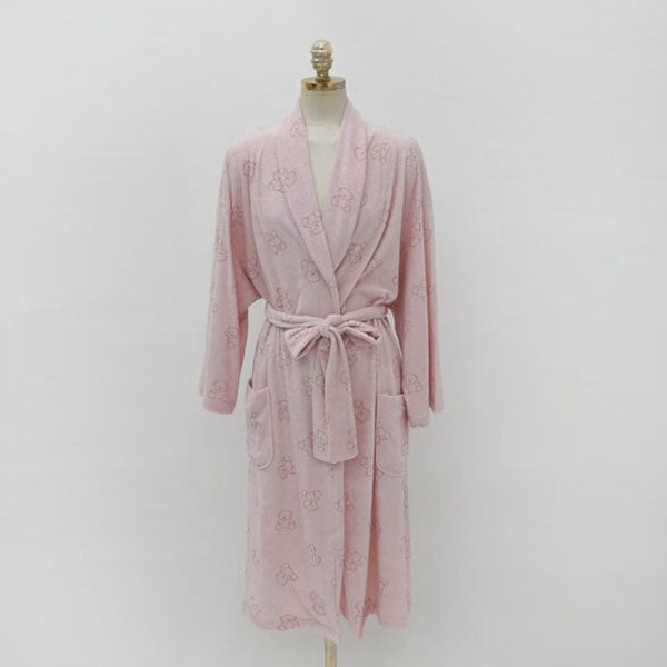 SS Bear Terry Robe - Mom Korean kids loungewear in cream made in Korea