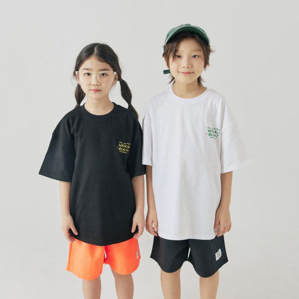 Kiki Short Sleeve Tee Korean toddler t-shirt in black made in Korea