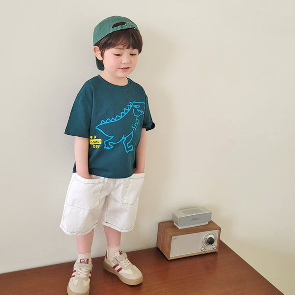 Pocket Cotton Shorts Korean toddler shorts in charcoal made in Korea