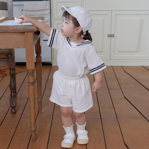 Riamirin Set Korean infant set in navy made in Korea