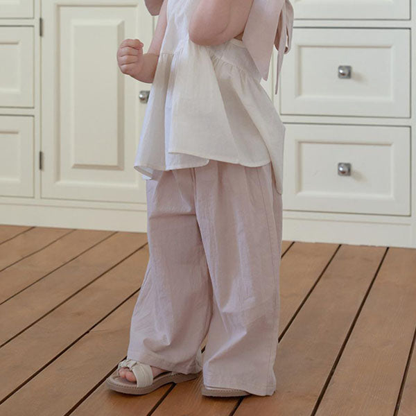 Summer Loose Pants Korean infant pants in black made in Korea