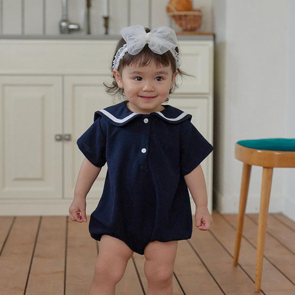 Summer Ribbon Headband Korean kids accessory in white made in Korea