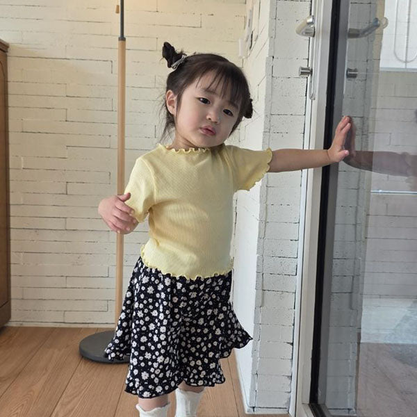 Pastel Tee Korean toddler t-shirt in blue made in Korea