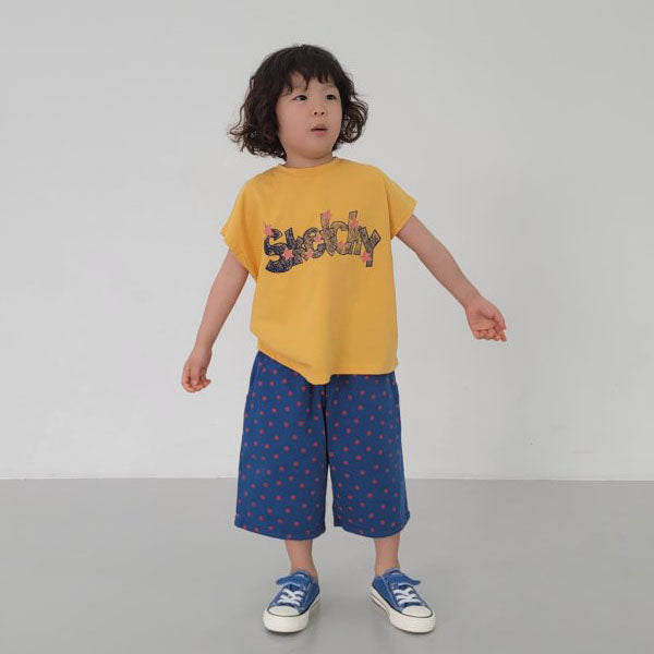 Star Pants Korean toddler pants in cream made in Korea