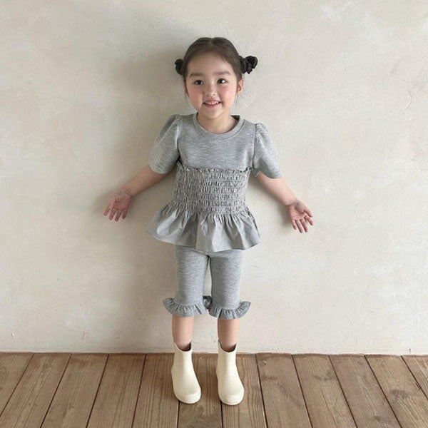 Jelly Obu Leggings Korean toddler pants in ivory made in Korea
