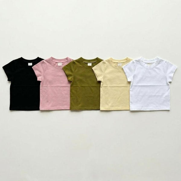 Premium Silket Tee Korean toddler t-shirt in ivory made in Korea