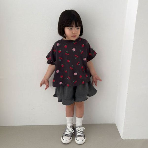 Ruffle Pants Korean toddler pants in pigment blue made in Korea
