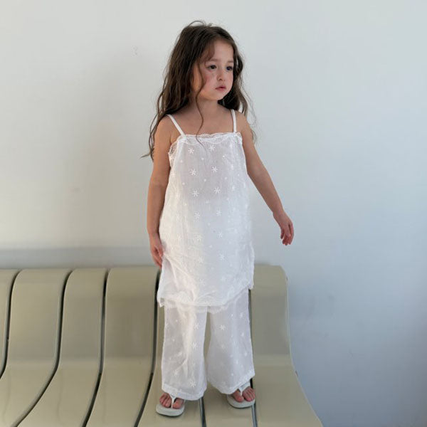 Aurora Wide Pants Korean toddler pants in ivory made in Korea