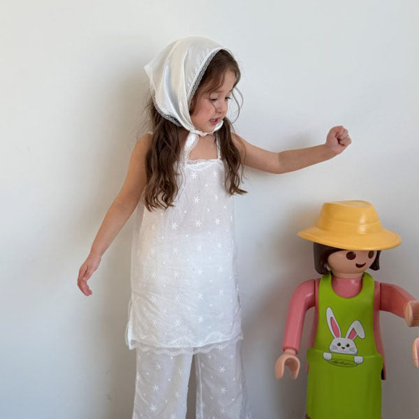 Aurora Sleeveless Top Korean toddler tank top in ivory made in Korea