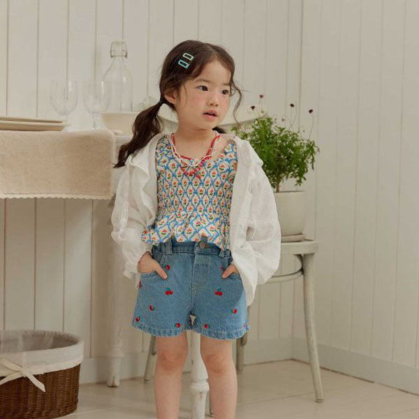 Cube Hooded Shirt Korean toddler shirt in ivory made in Korea