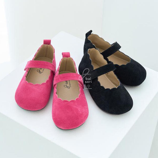 BB278 Mary Flats Korean infant shoes in wine made in Korea