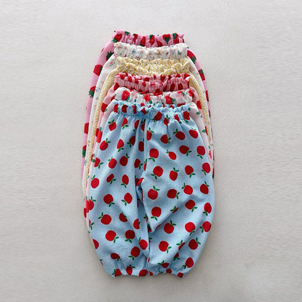 Summer Balloon-Fit Pants Korean toddler pants in apple made in Korea