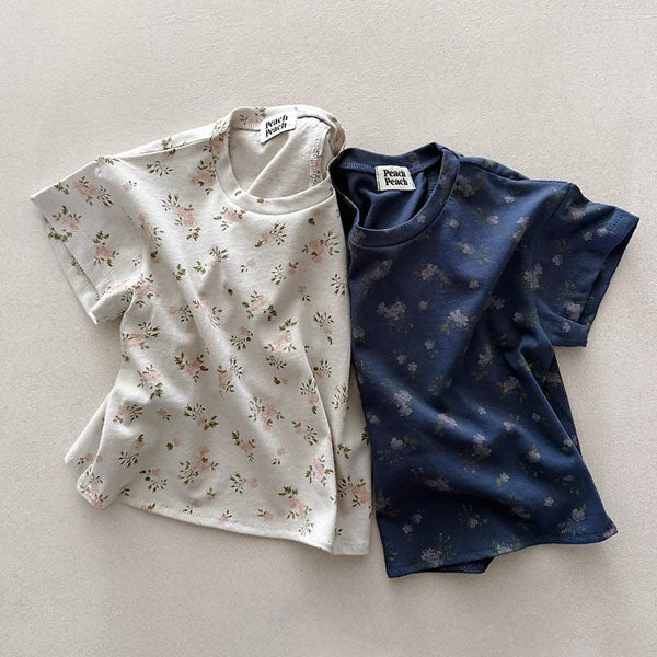 Jasmine Tee Korean toddler t-shirt in light gray made in Korea