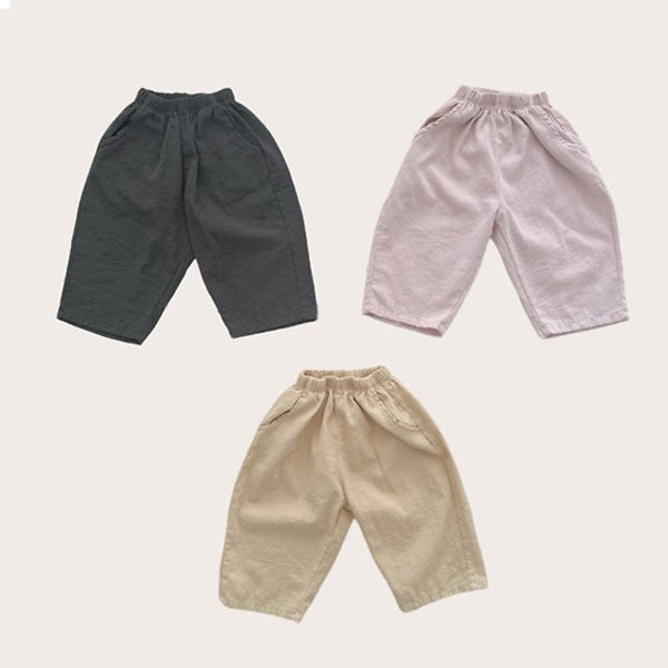 Milk Linen Pants Korean infant pants in egg made in Korea