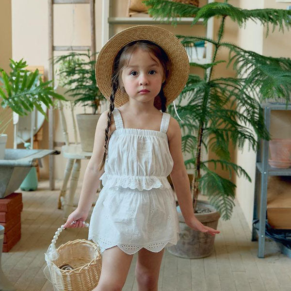 Lovely Blouse Korean toddler blouse in white made in Korea
