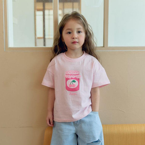 Jam Tee Korean toddler t-shirt in white made in Korea