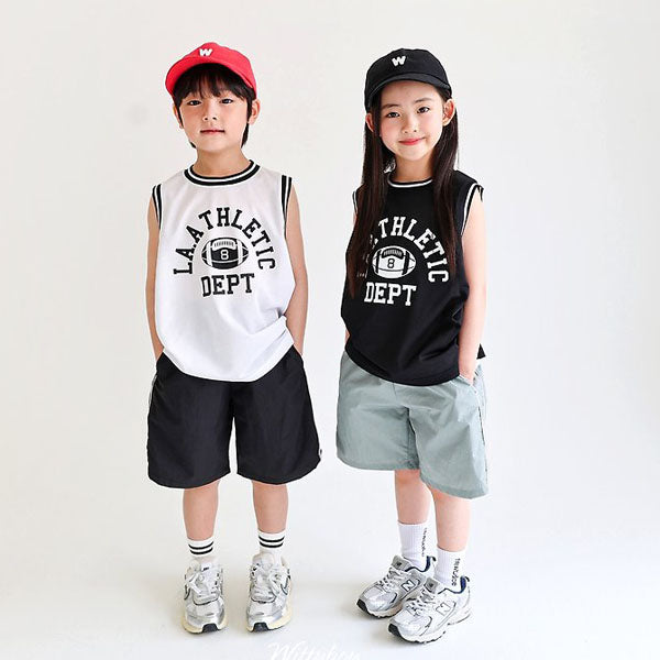 Air Mesh Woven Pants Korean toddler pants in silver khaki made in Korea