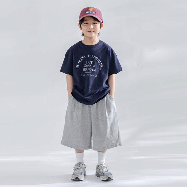 Pintuck Bermuda Pants Korean toddler pants in heather made in Korea