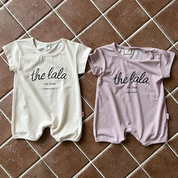Lettering Bodysuit Korean infant bodysuit in cream made in Korea