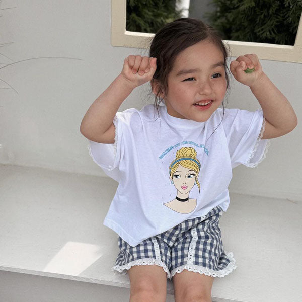 Cinderella Tee Korean toddler t-shirt in black made in Korea