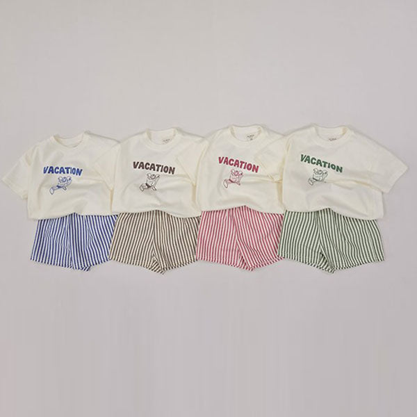Koala Slow Top & Bottom Set Korean toddler set in light brown made in Korea
