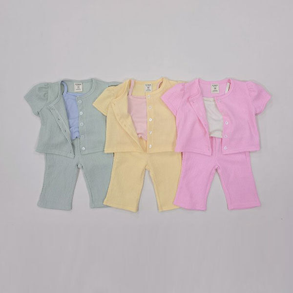 Bella 3-Piece Set Korean toddler set in pink made in Korea
