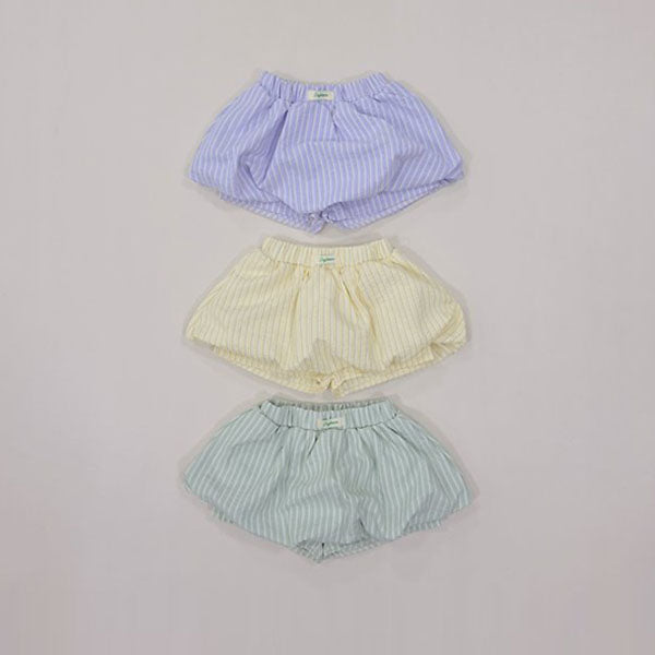 Pumpkin Skort Korean toddler skort in cream lemon made in Korea