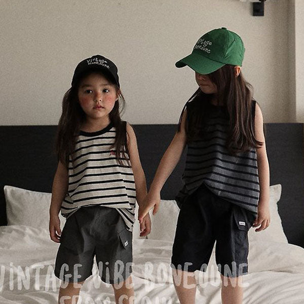Lucifer Sleeveless Tee Korean toddler t-shirt in beige made in Korea