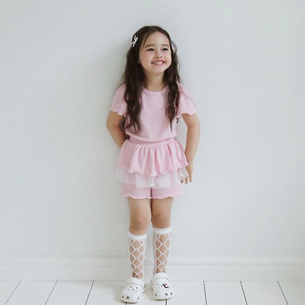 Macaron Set Korean toddler set in pink made in Korea