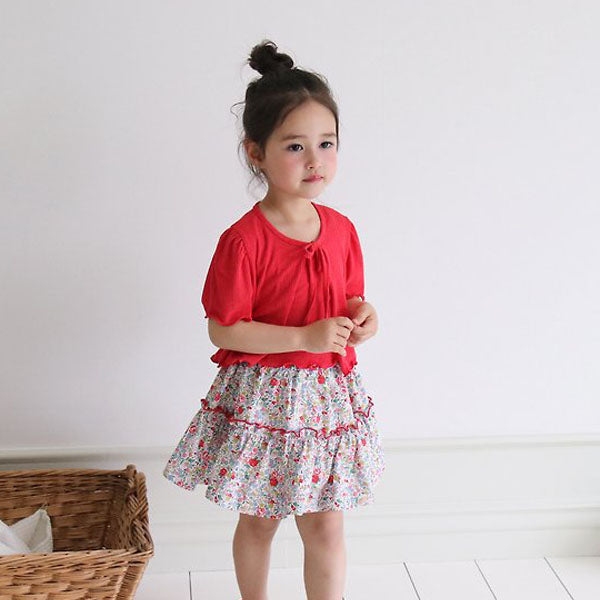 Jewel Cardigan Set Korean toddler sweater in ivory made in Korea