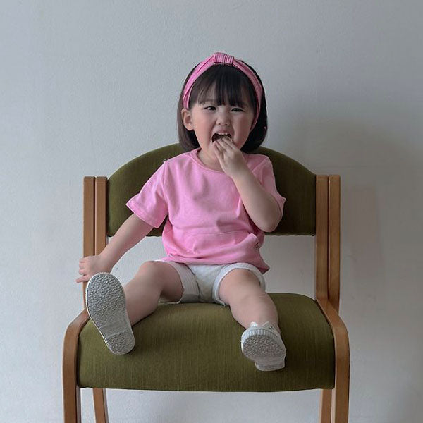 Cotton Candy Pocket Tee Korean toddler t-shirt in pink made in Korea