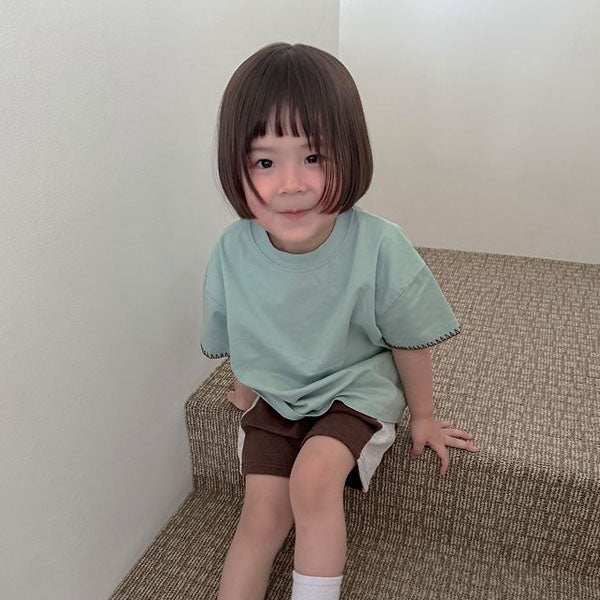 Melody Tee Korean toddler t-shirt in olive made in Korea