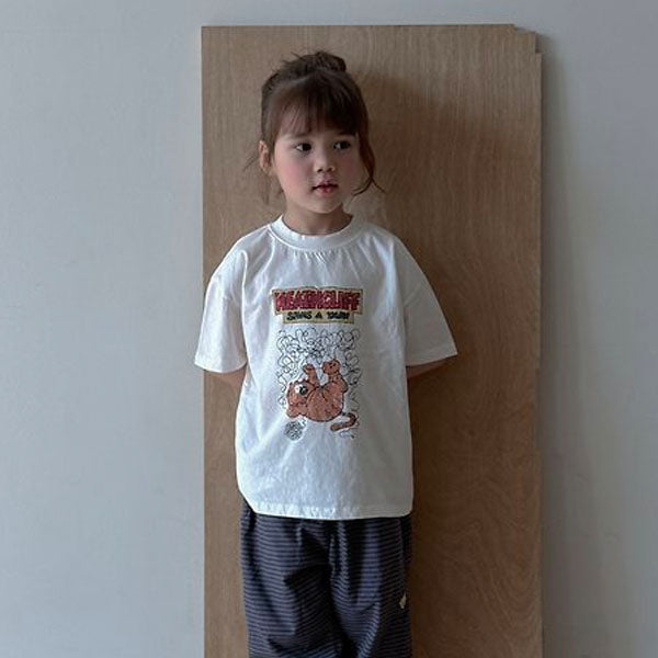Meow Meow Tee Korean toddler t-shirt in white made in Korea