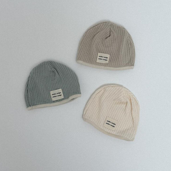 Pretty Soft Beanie Korean kids accessory in cream made in Korea