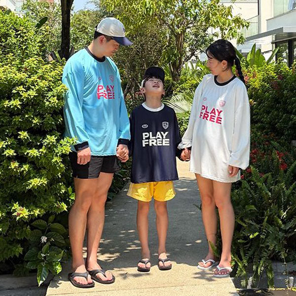 Play Rash Guard - Adult Korean kids rashguard in ivory made in Korea