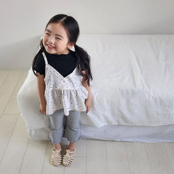 Summer Jelly Bootcut Pants - Melange Korean toddler pants in heather made in Korea