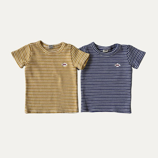 B Pickled Radish Tee Korean infant t-shirt in mustard made in Korea