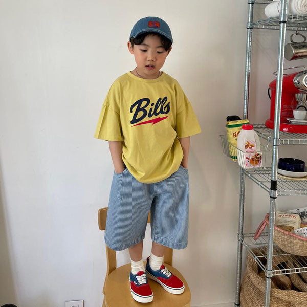 Stripe Dart Denim Pants Korean toddler pants in solid color made in Korea