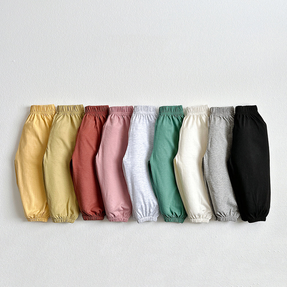 Daily Cotton Balloon-Fit Pants Korean toddler pants in black made in Korea