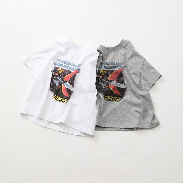 Star Trip Tee Korean toddler t-shirt in white made in Korea