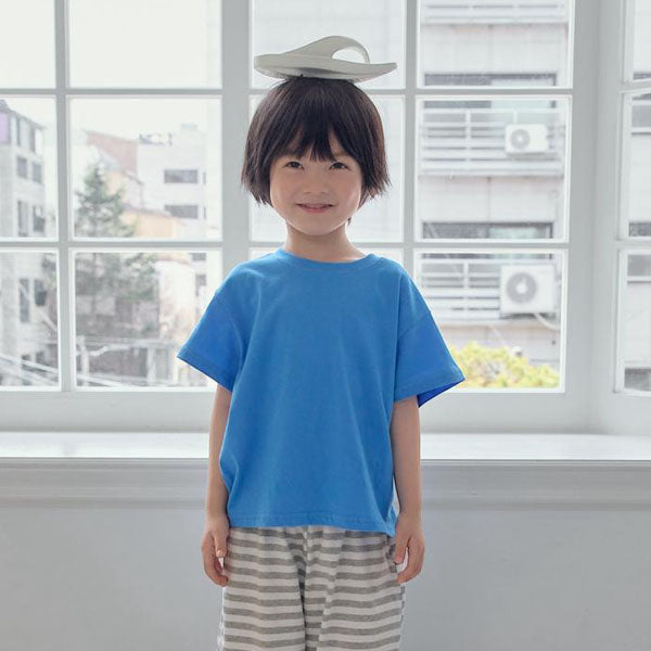 Summer Color Tee Korean toddler t-shirt in off white made in Korea