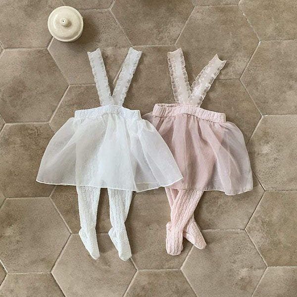 Ballet Leggings Korean infant pants in white made in Korea
