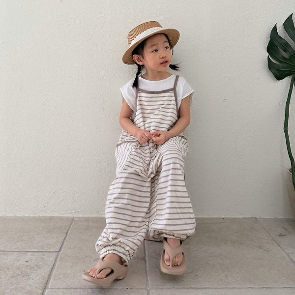Marche Pocket Bodysuit Korean toddler bodysuit in brown made in Korea