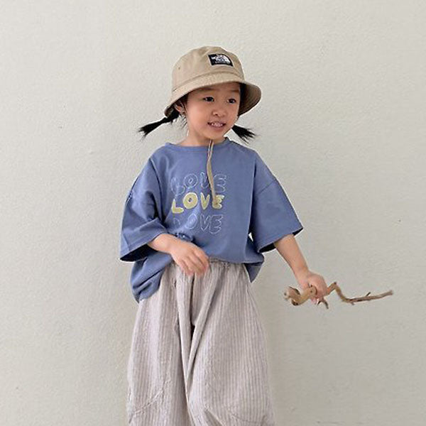 Love Mood Tee Korean toddler t-shirt in butter made in Korea