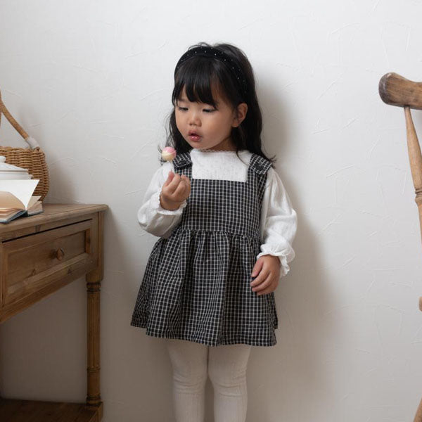 Torchon Lace Ivy Tee Korean infant t-shirt in ivory made in Korea