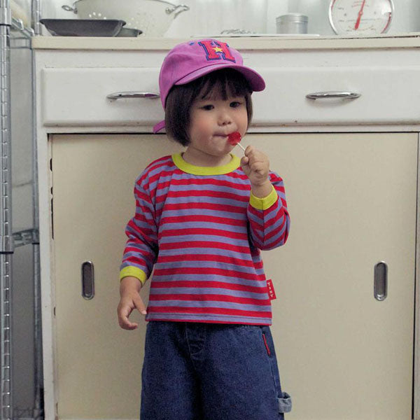 Tiny Star Ball Cap Korean toddler accessory in blue made in Korea